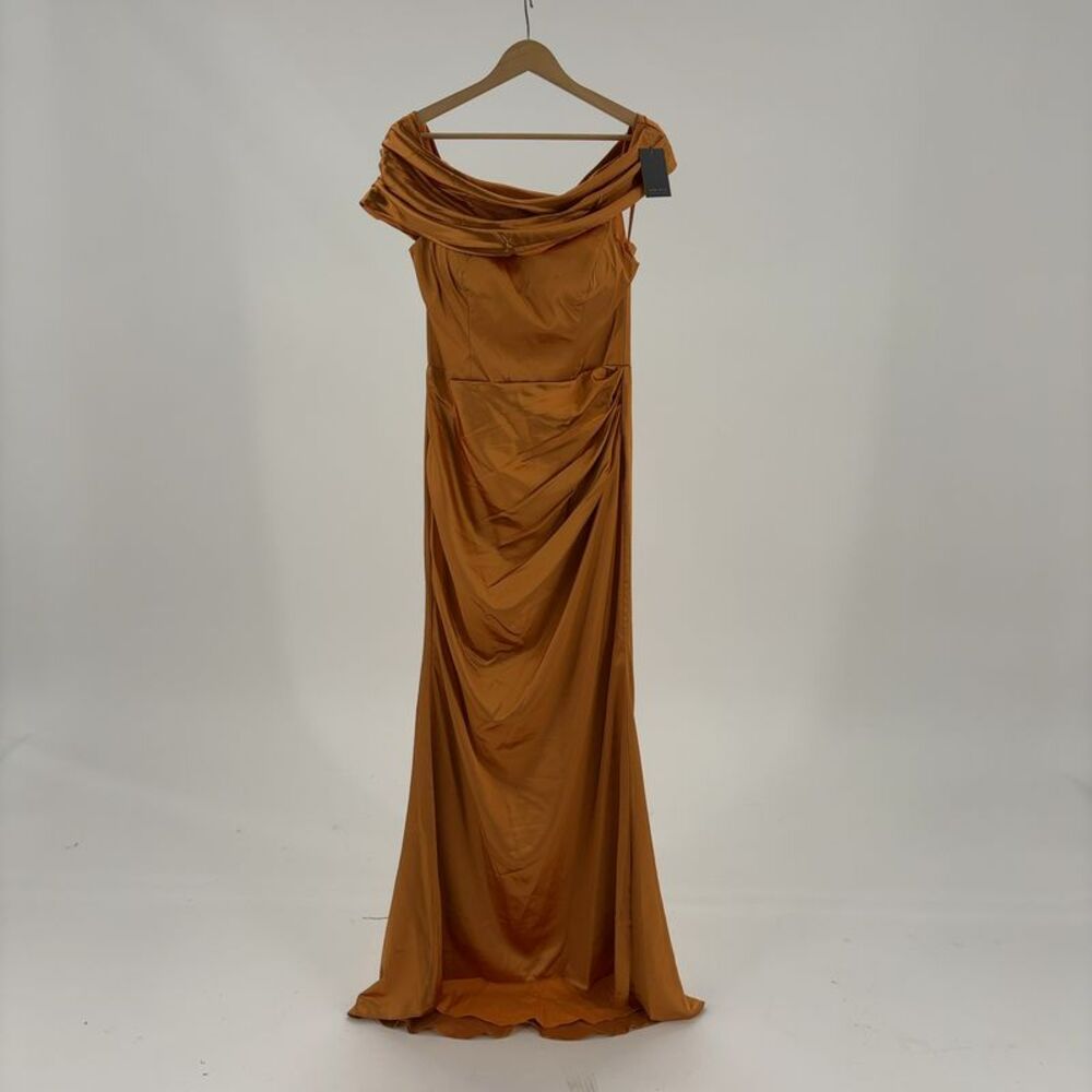 Rene Ruiz Satin Gown in Multicolor